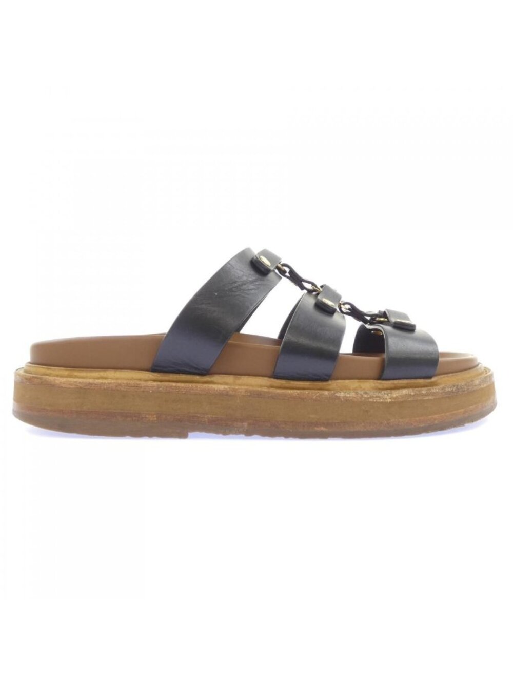 Celine Slide Tippi Triomphe Wedge Sandals
